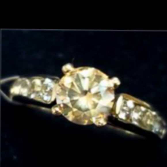 Natural Diamond Ring 1.2ct Center w/ 10 Channel Set Side Stones G-H SI-1 to I - Picture 2 of 5